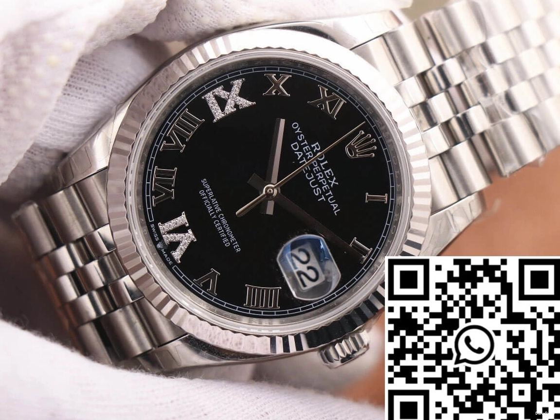 Dial Rolex EW Datejust Factory Diamond-set Black M126233 1221